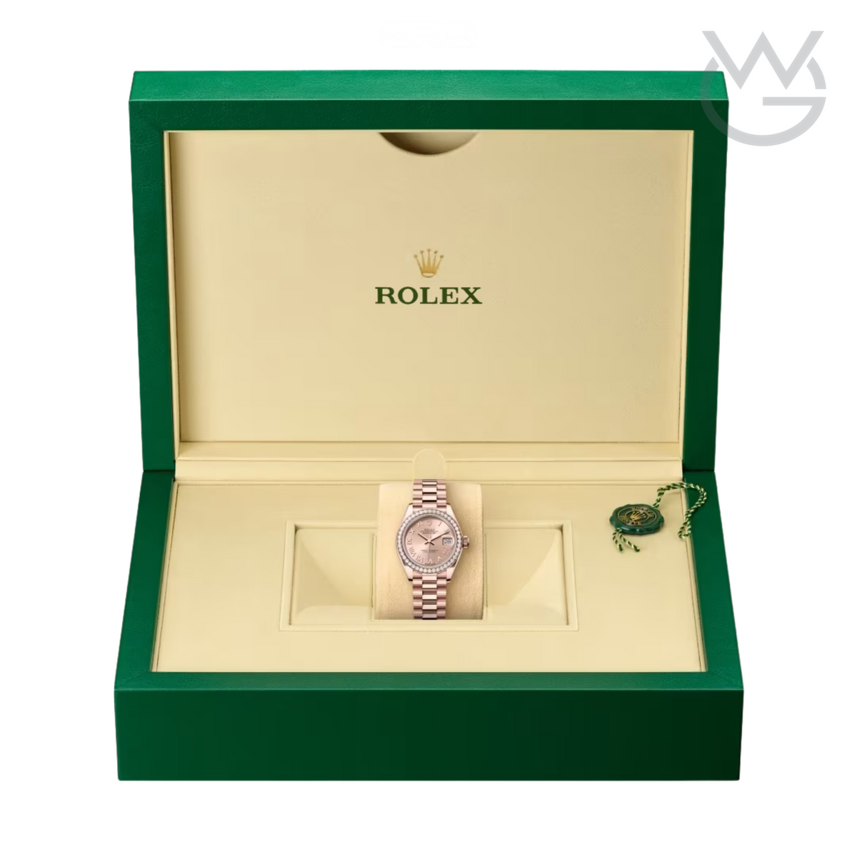 Rolex Datejust – 28 Rose Dial Diamond Bezel