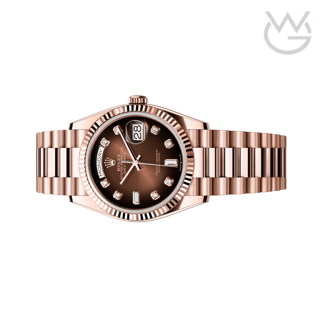 Rolex Day-Date – Brown Ombré Diamond Dial
