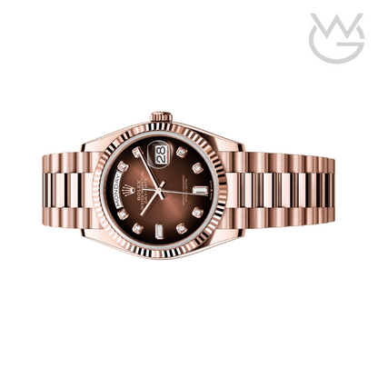 Rolex Day-Date – Brown Ombré Diamond Dial
