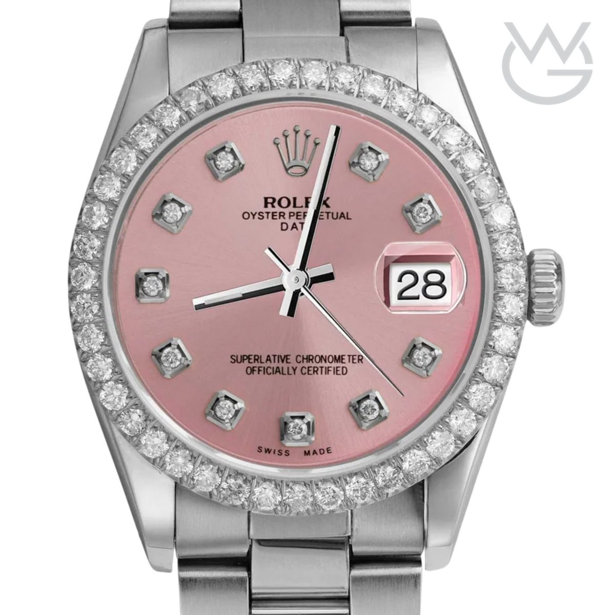 Rolex Lady-Datejust – Pink Diamond Dial & Diamond Bezel - View 2