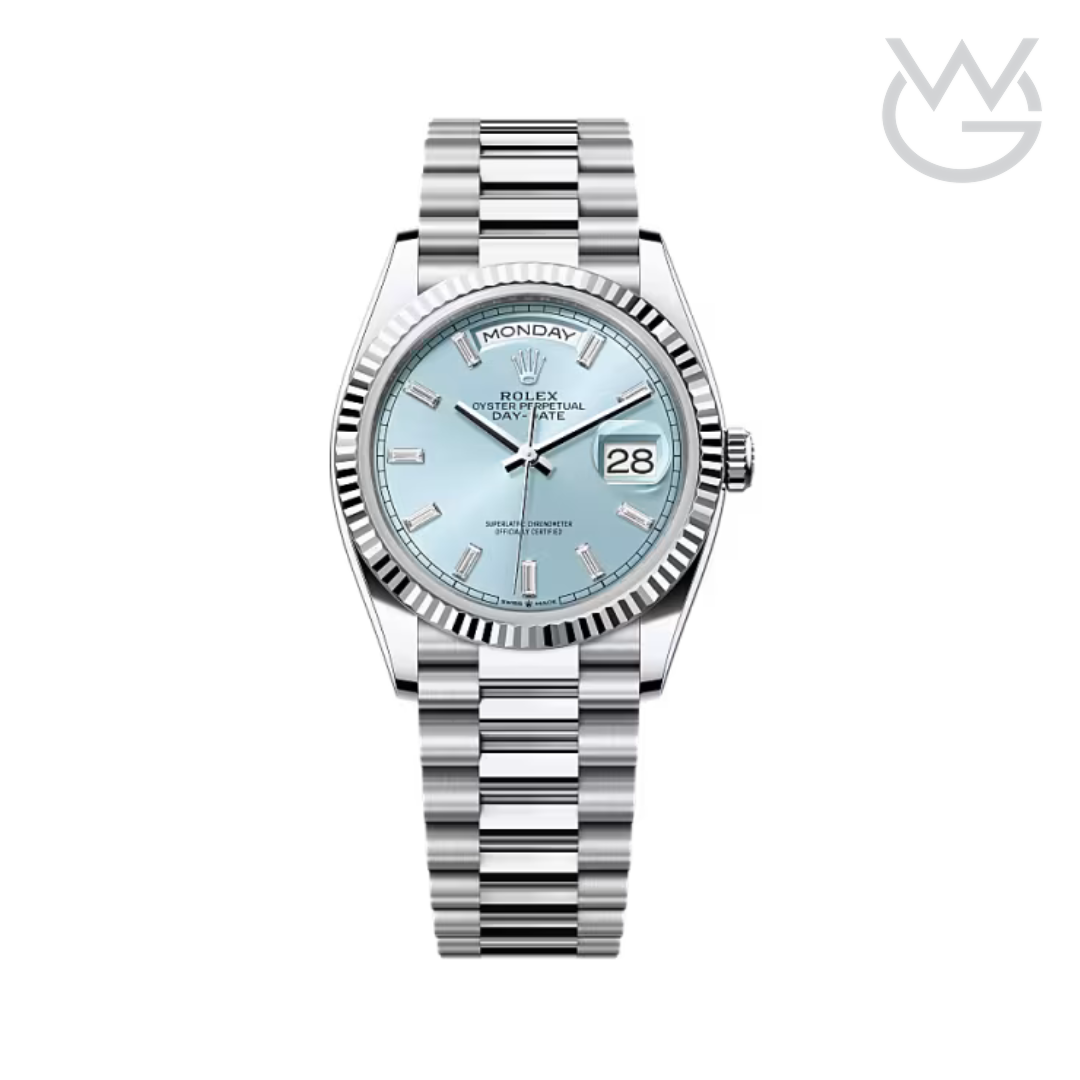 Rolex Day-Date – Blue Dial Silver Steel