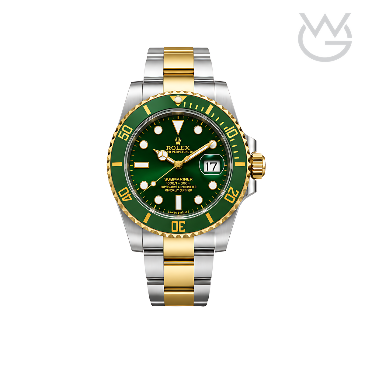 Rolex Submariner Date – Green Dial Green Gold Bezel Gold Silver