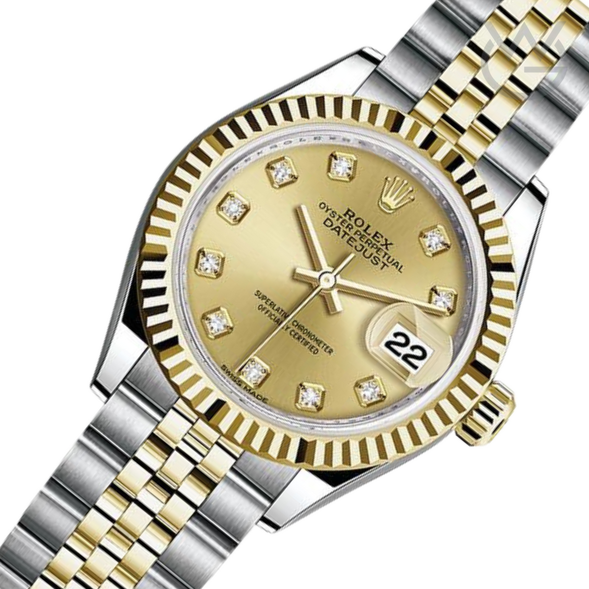 Rolex Lady-Datejust – Two Tone & Champagne Diamond Dial - View 4