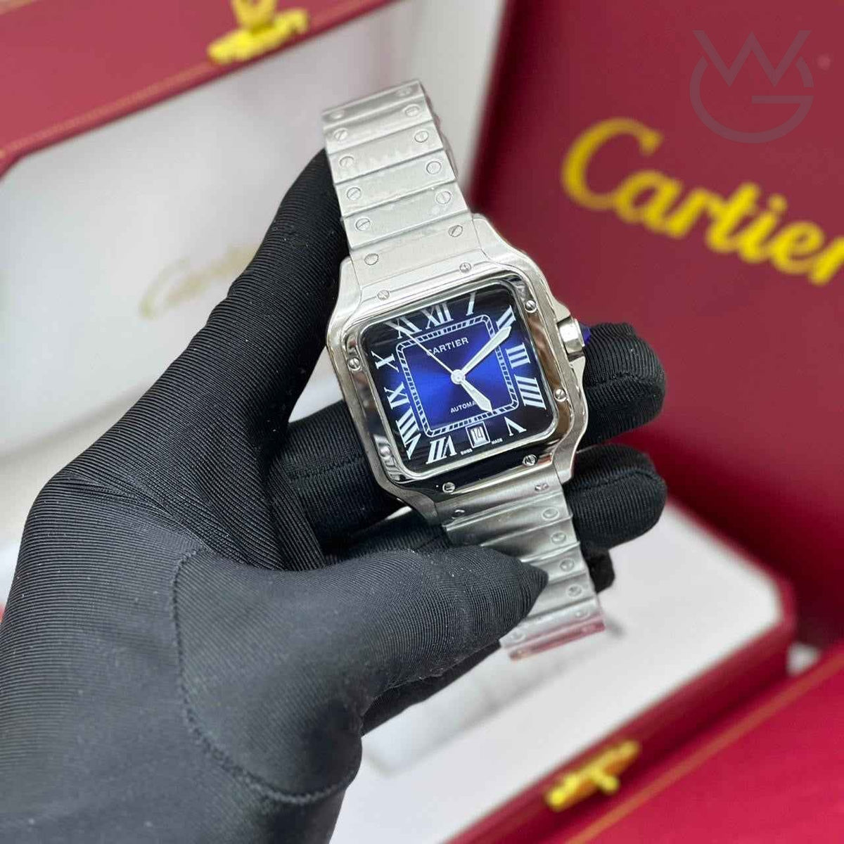 Cartier Santos de Cartier – Steel Blue Dial