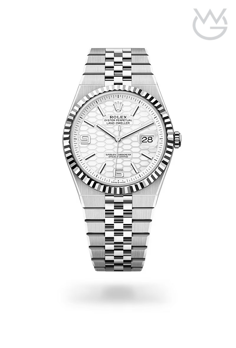 Rolex Land Dweller White Dial Silver