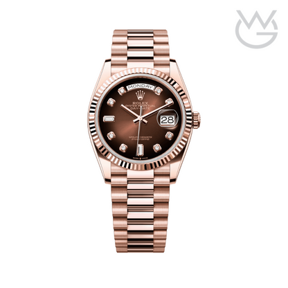Rolex Day-Date – Brown Ombré Diamond Dial