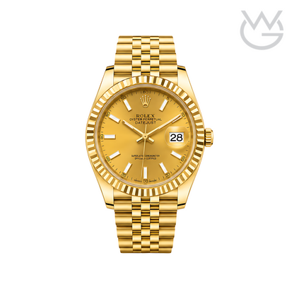 Rolex Datejust – Mint Gold Waffle Dial Gold
