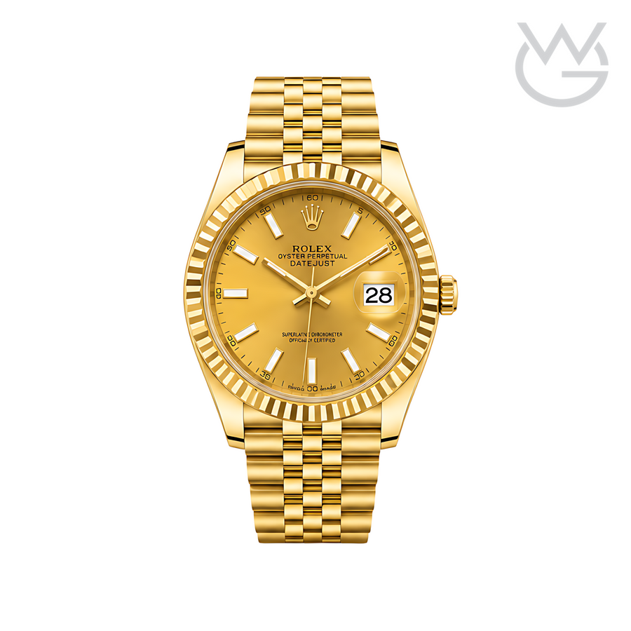 Rolex Datejust – Mint Gold Waffle Dial Gold