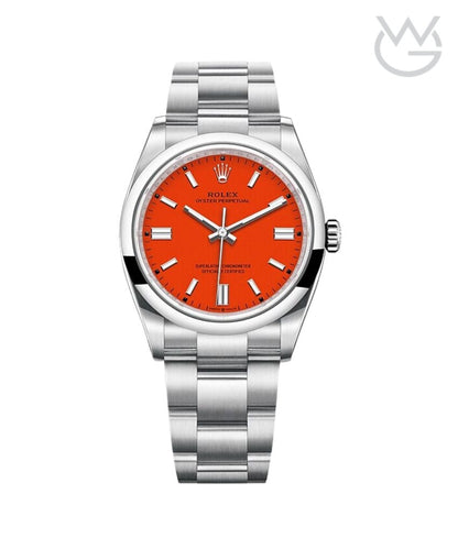 Rolex Oyster Perpetual – Orange Dial Steel