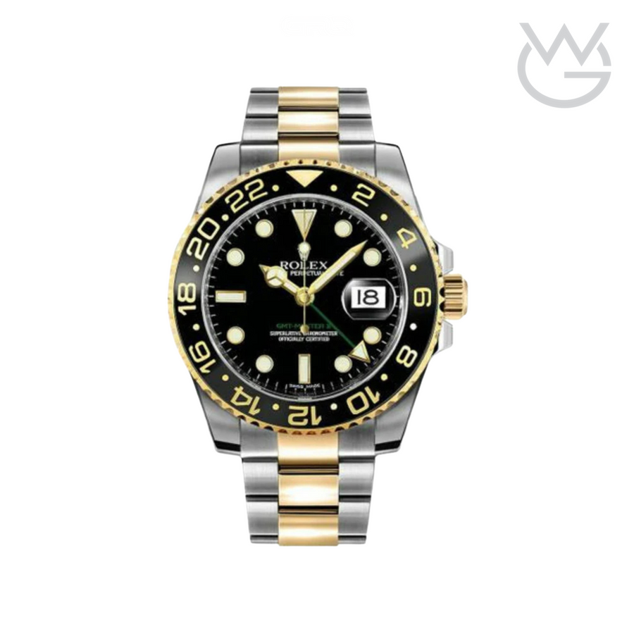Rolex GMT-Master II – Black Dial Yellow Silver
