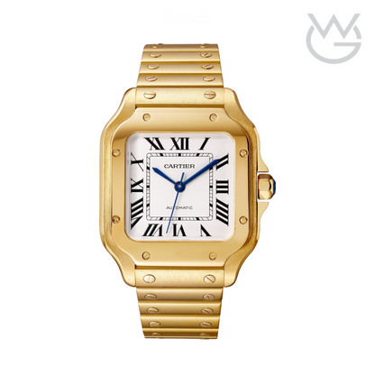 Cartier Santos de Cartier – Yellow Gold White Dial