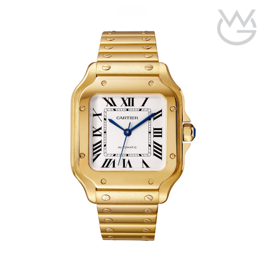Cartier Santos de Cartier – Yellow Gold White Dial