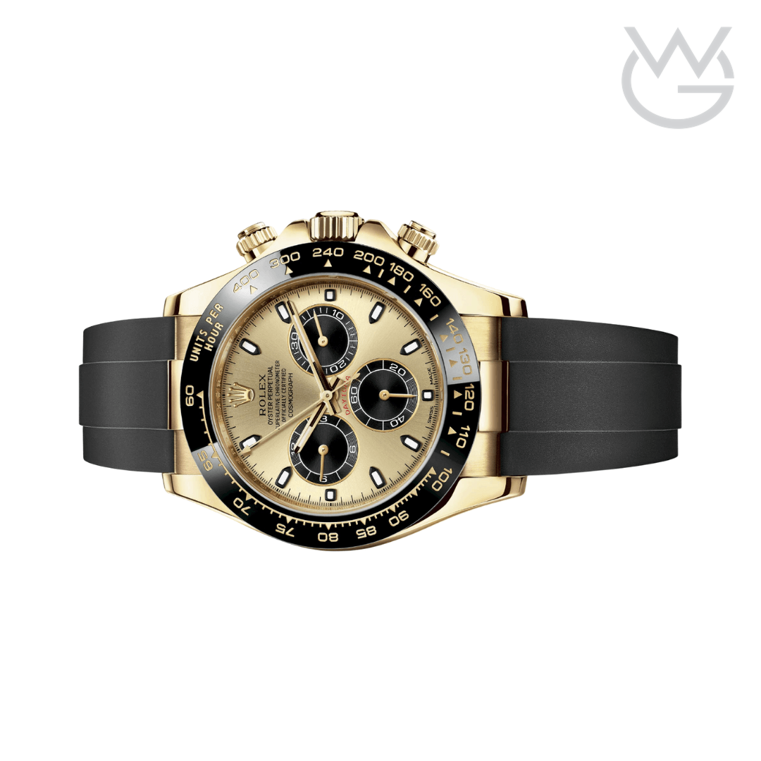 Rolex Gold Champagne Black Dial Yellow