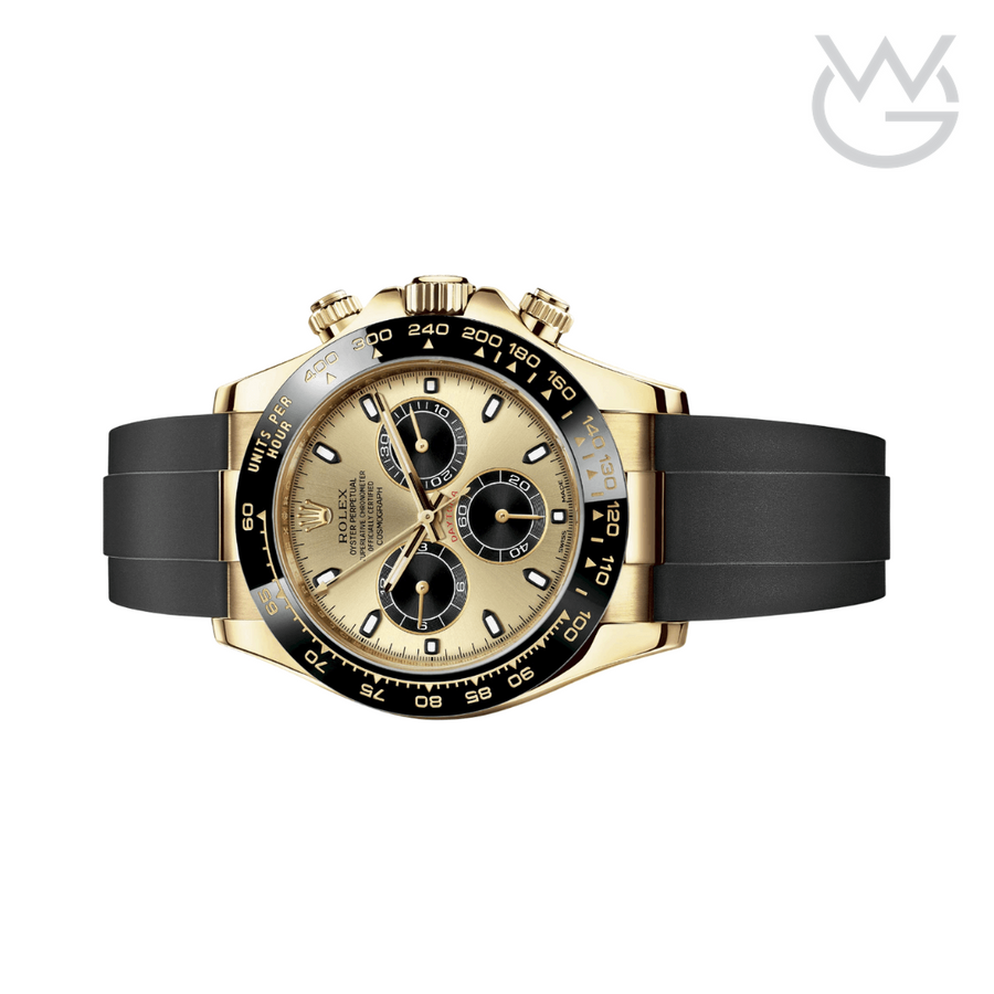 Rolex Gold Champagne Black Dial Yellow