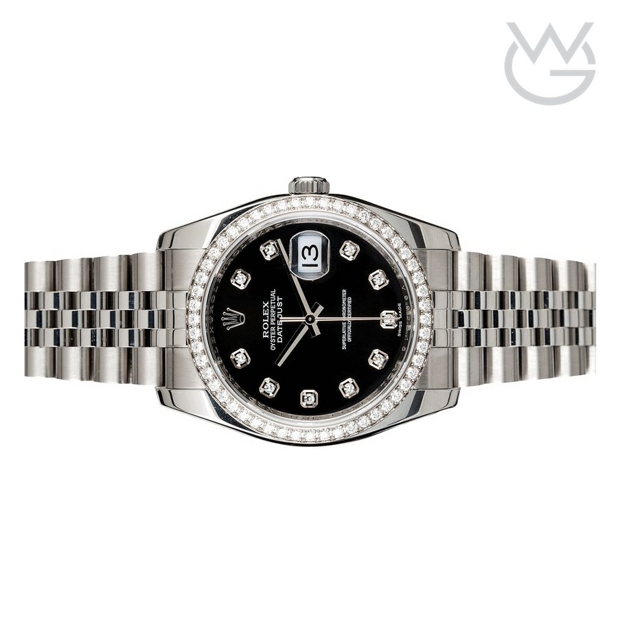 Rolex Lady-Datejust – Black Dial & Diamond Bezel - View 2