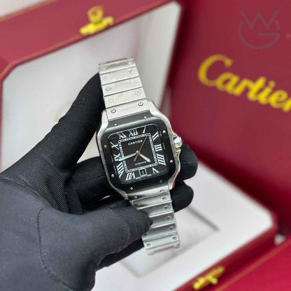 Cartier Santos de Cartier – Steel Black Dial