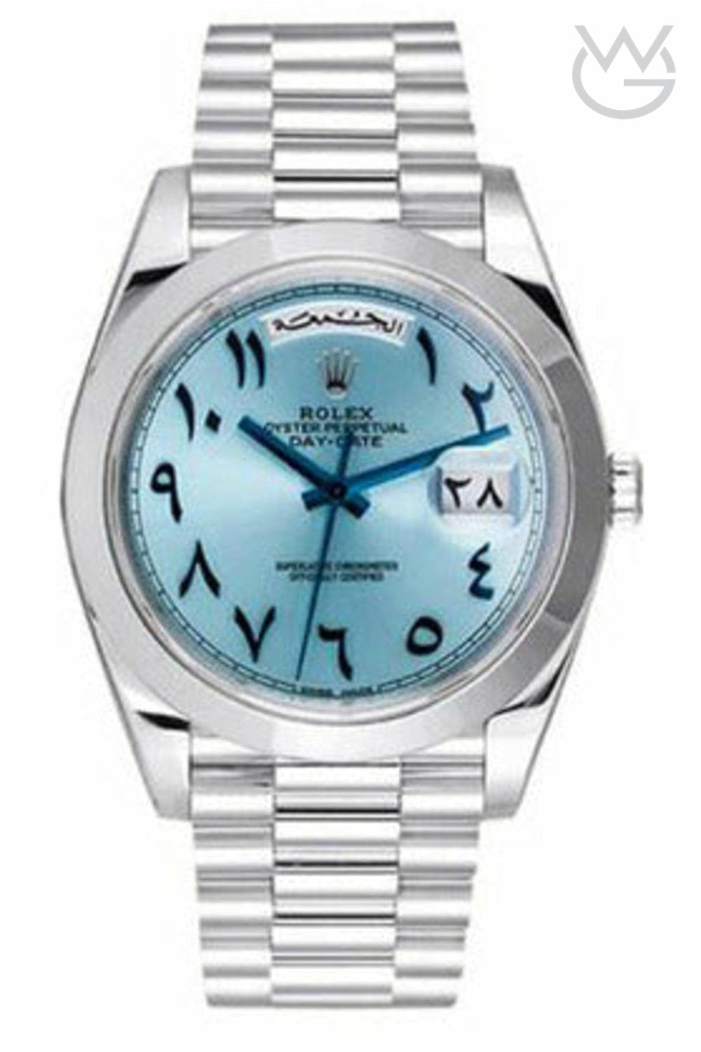 Rolex Day-Date – Blue Dial Silver Steel