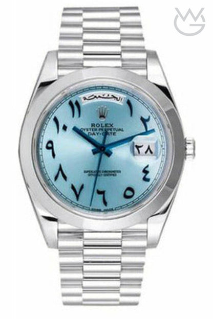 Rolex Day-Date – Blue Dial Silver Steel