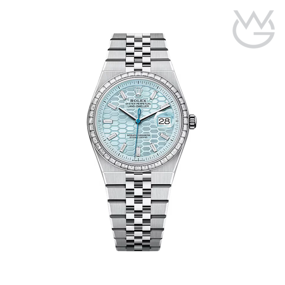 Rolex Land Dweller Blue Dial Silver