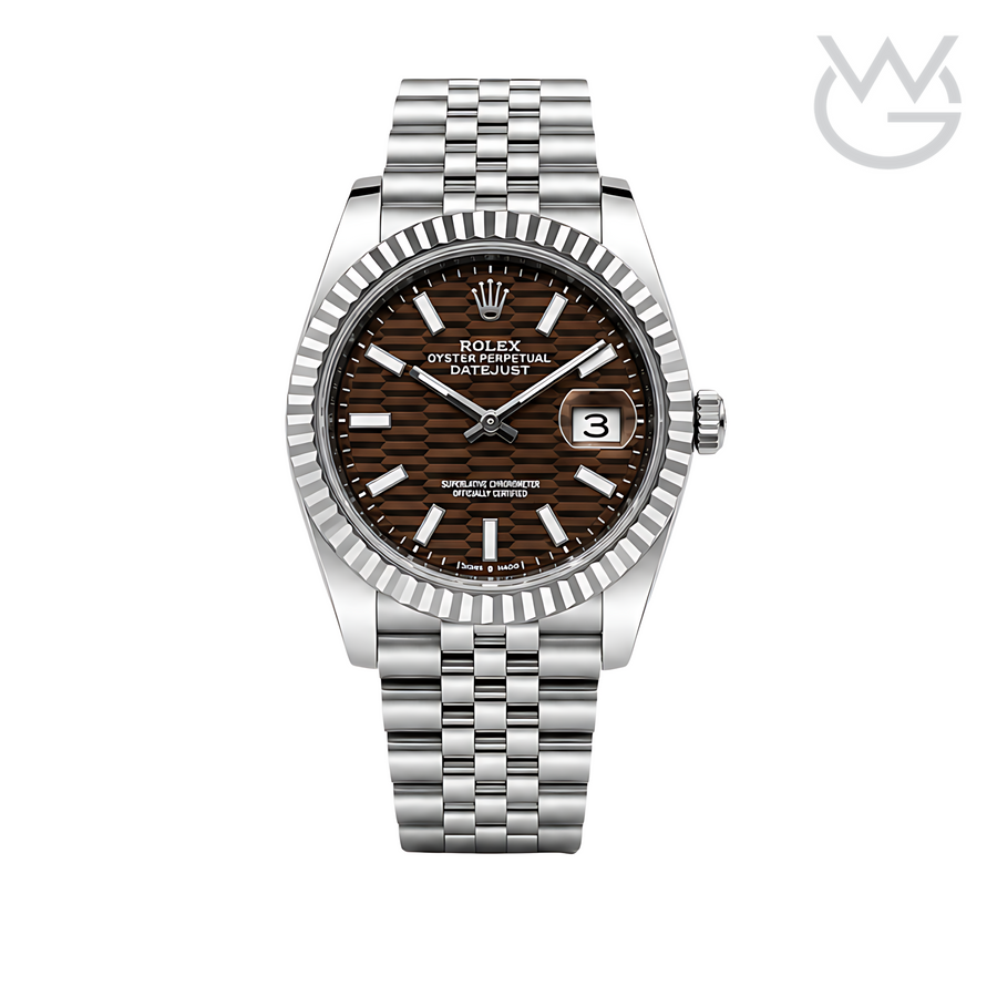 Rolex Datejust – Brown Waffle Dial Silver
