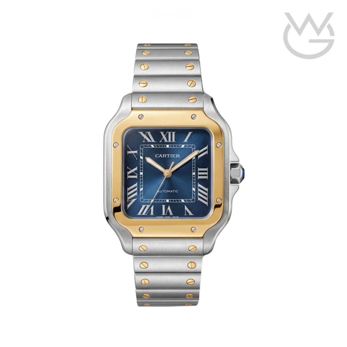Cartier Santos de Cartier – Two-Tone Blue Dial Large