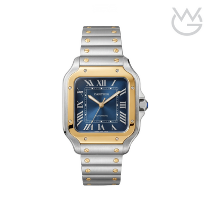 Cartier Santos de Cartier – Two-Tone Blue Dial Large