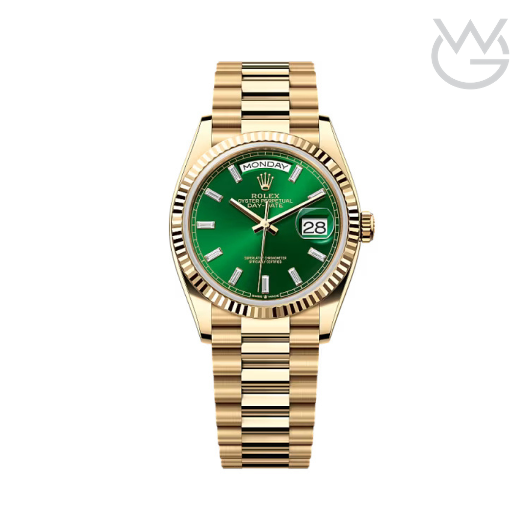 Rolex Day-Date – Green Dial Yellow