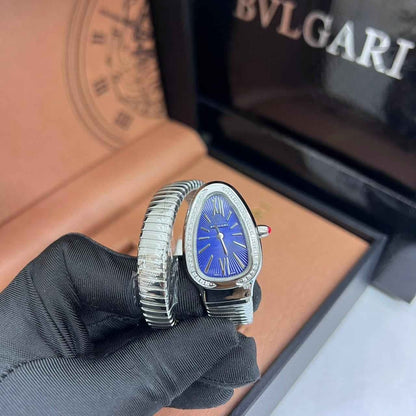 Bvlgari Serpenti Tubogas – Blue Dial Silver Steel