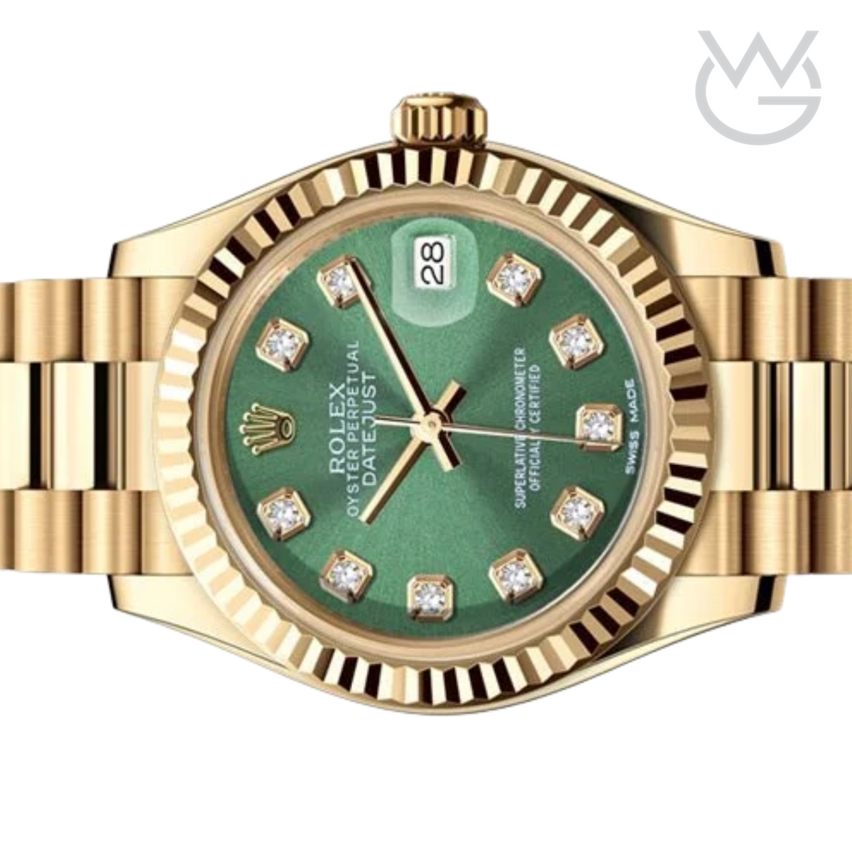 Rolex Lady-Datejust – Green Gem Dial, Yellow Gold Tone - View 2