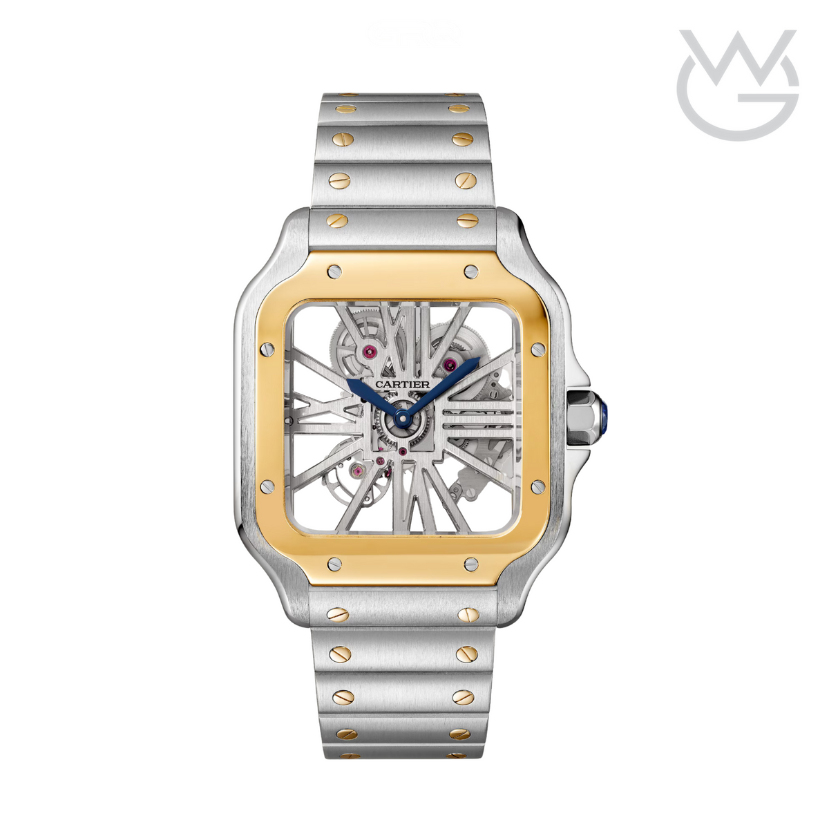 Cartier Santos Skeleton Two-Tone Steel & Yellow Gold