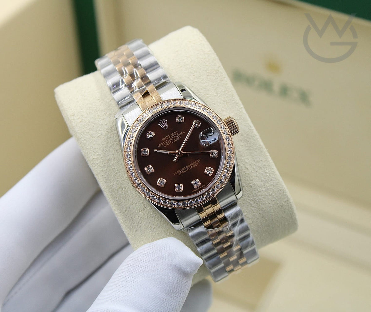 Rolex Lady-Datejust – Two Tone & Diamond Detail - View 5