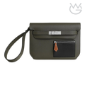 Hermès Depeche 25 Pouch – Vert-De-Gris / Noir / Fauve - View 1