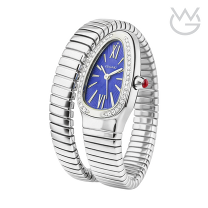 Bvlgari Serpenti Tubogas – Blue Dial Silver Steel