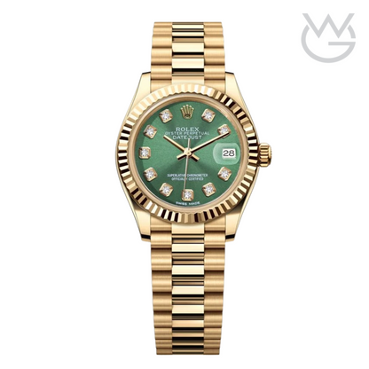 Rolex Lady-Datejust – Green Gem Dial, Yellow Gold Tone - View 1