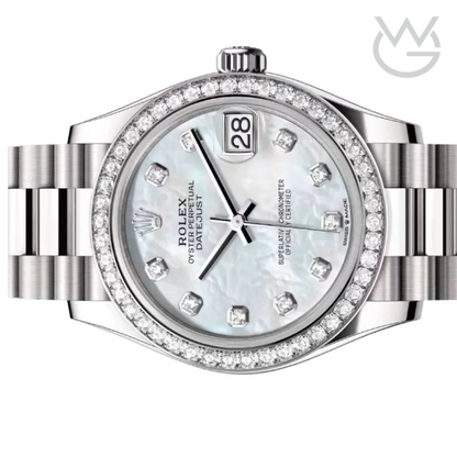 Rolex Lady-Datejust – White Dial & Diamond Detail - View 3